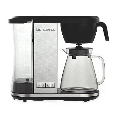 Enthusiast 8-Cup Drip Coffee Brewer with Glass Carafe Stainless NEW Brew Stop - BVC2201GS