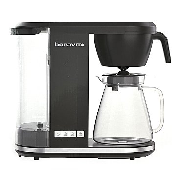 Enthusiast 8-Cup Drip Coffee Brewer with Glass Carafe Stainless NEW Brew Stop - BVC2201GS-MB